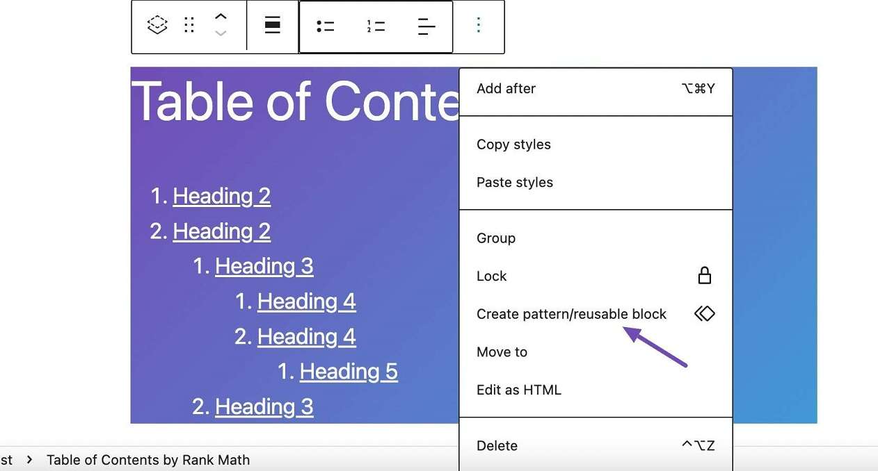 Table of Contents